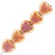 Czech Hearts beads kralen 6mm Crystal sunset 00030/27137